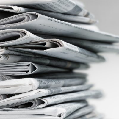 Stack of newspapers