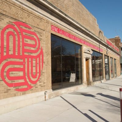 The colorful exterior of the Community Folk Art Center on East Genesee Street