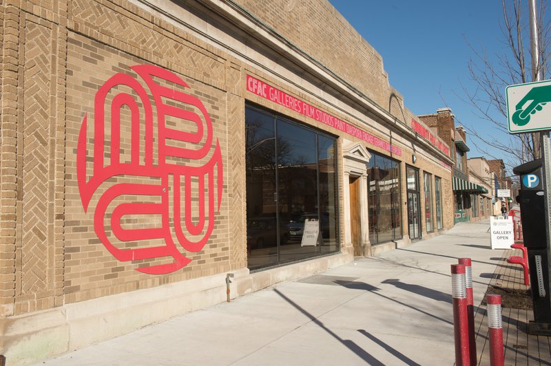 The colorful exterior of the Community Folk Art Center on East Genesee Street