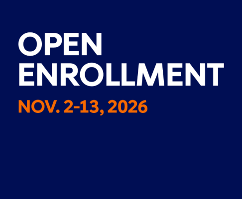 blue graphic with text "Open Enrollment Nov. 2-13, 2026"